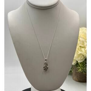 Kay Jewelers Sterling Silver and Diamond Infinity Knot Pendant Necklace